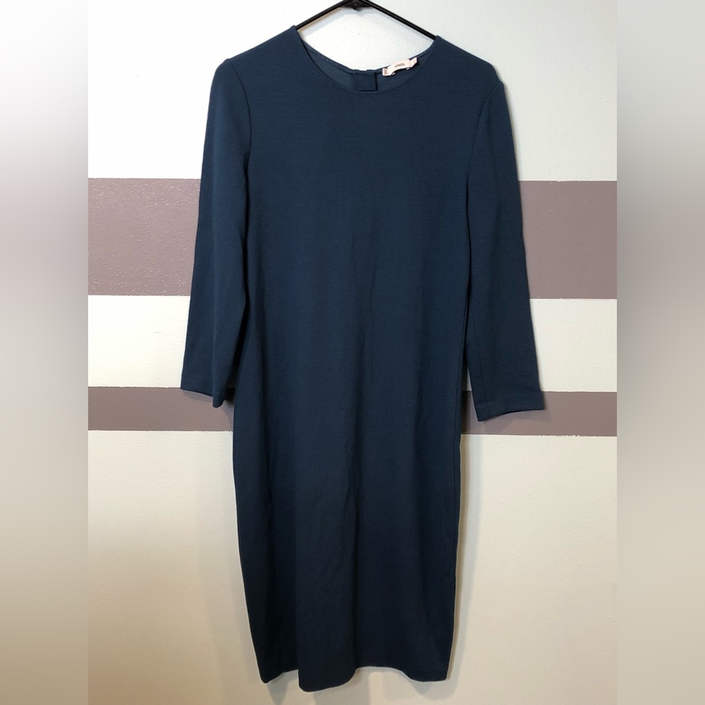 Vince Boucle 3/4 Sleeve Shift Dress